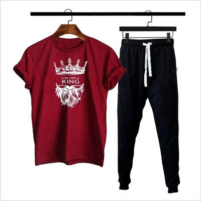 2 Pcs Men's Dri Fit Printed Track Suit