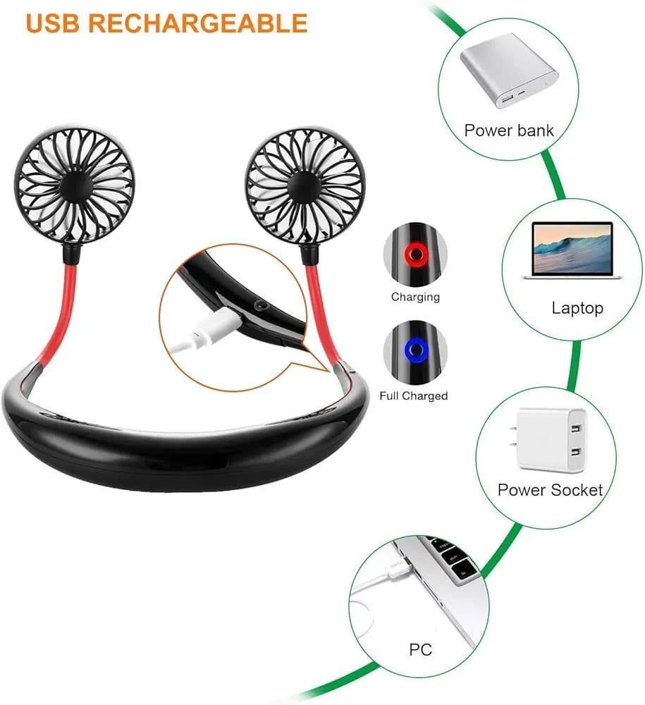 Rechargeable Neck Fan for Hot Weather Pakistan