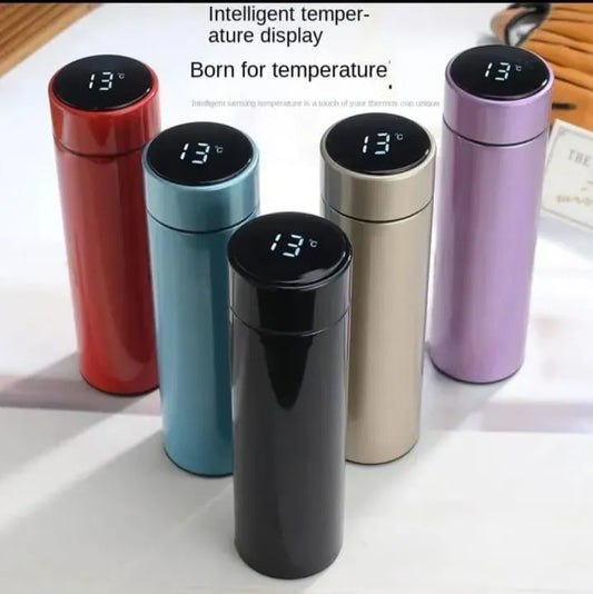 Digital Temperature Water Bottle Stainless Steel Multi Color