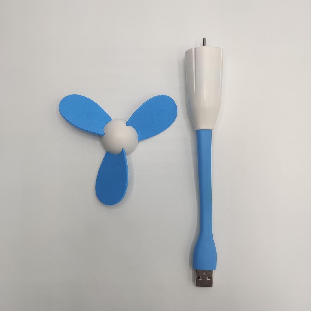 Smart Cooling Blue Neck Fan – USB Rechargeable, Comfortable & Office Friendly