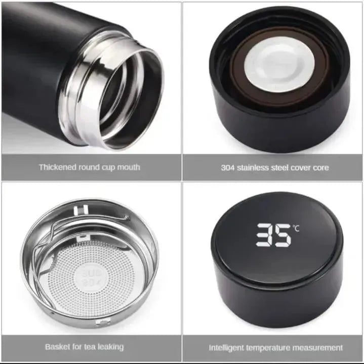 Digital Temperature Water Bottle Stainless Steel Multi Color